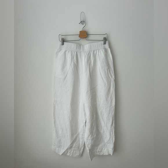 White linen high waist pant - Picture 10 of 14
